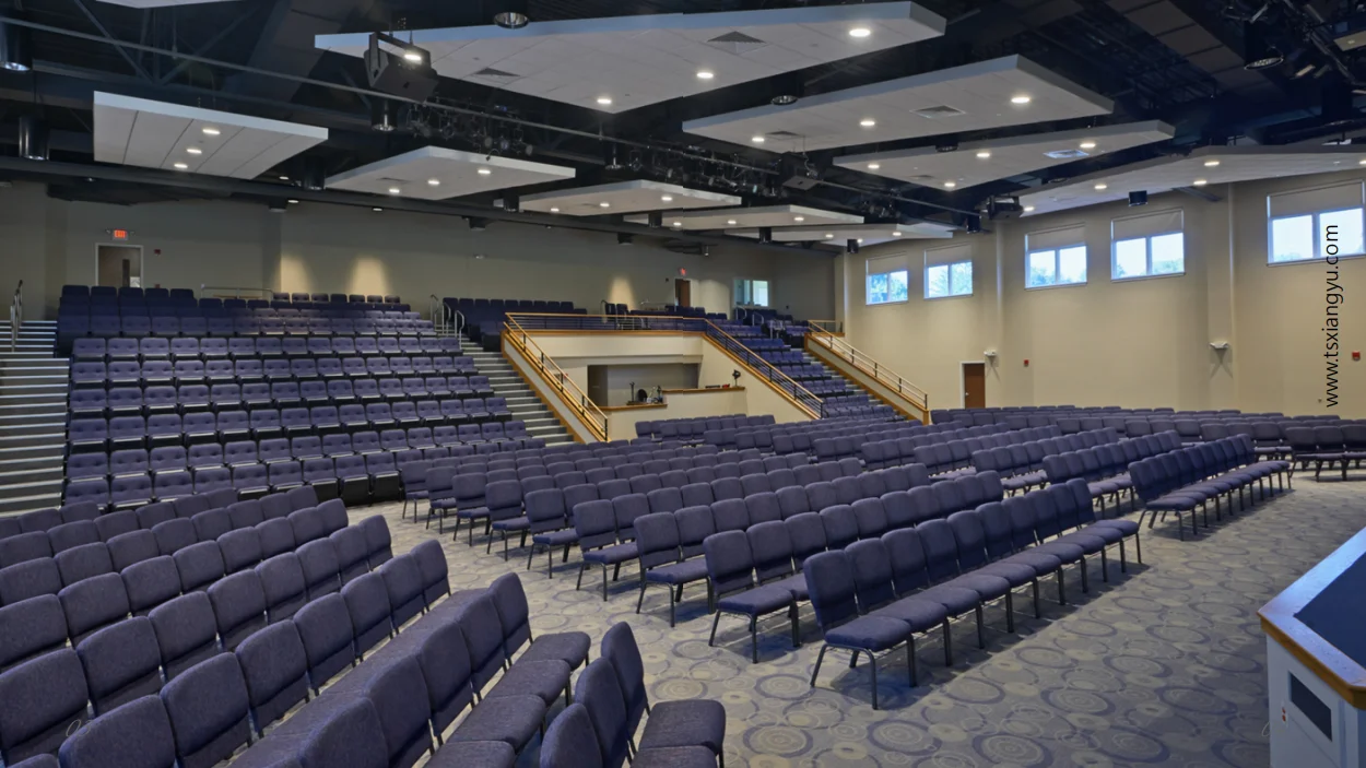 Church seating furniture for worship halls and commercial projects