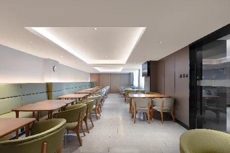Custom restaurant furniture with dining tables and chairs for commercial projects